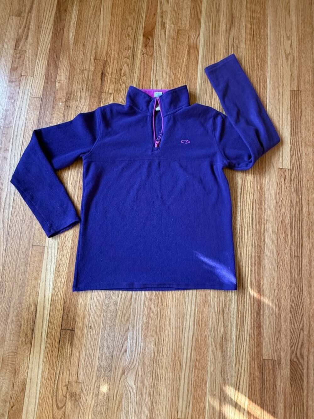 C9 Champion Girls Purple 1/4 Zip Fleece Pullover Jacket Tech Sweatshirt XL 14/16